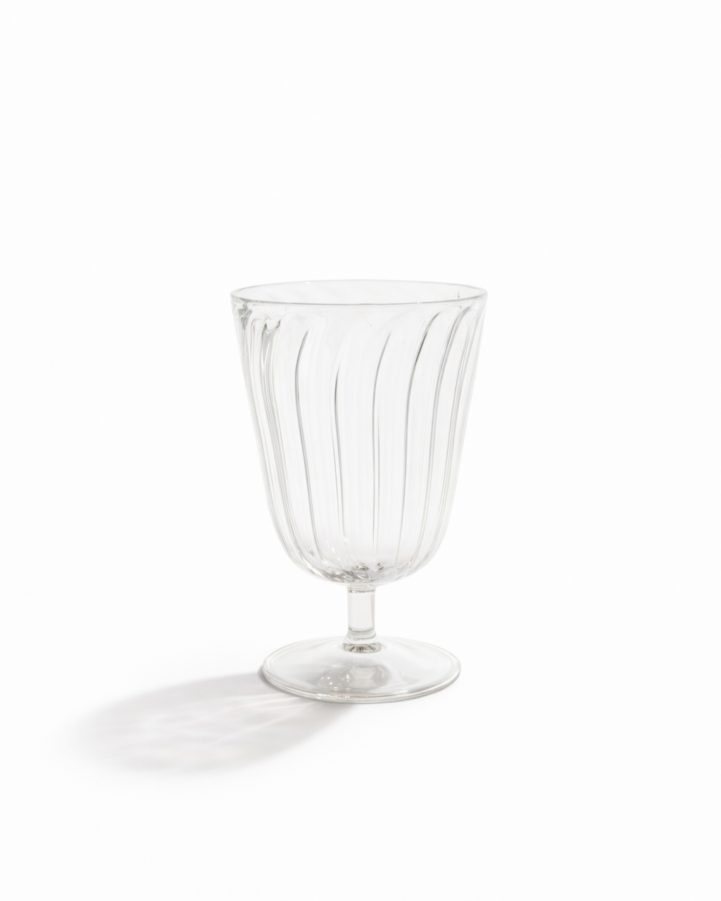Crystal Clear Ribbed Goblet — Set of 4