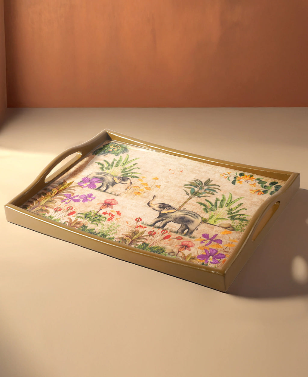 Elephant Tropical Garden Tray-Extra Large