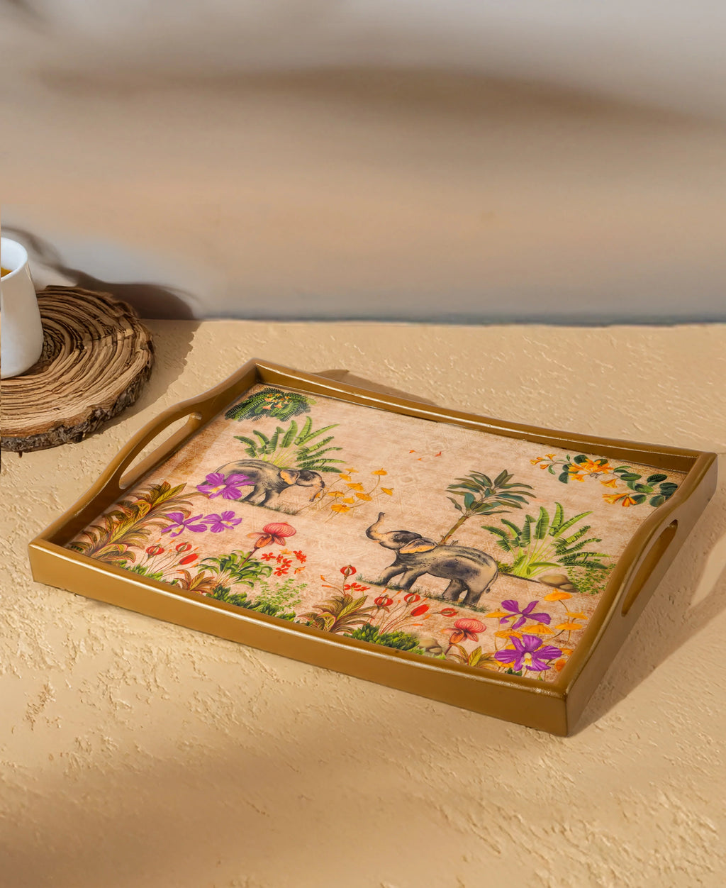 Elephant Tropical Garden Tray-Extra Large