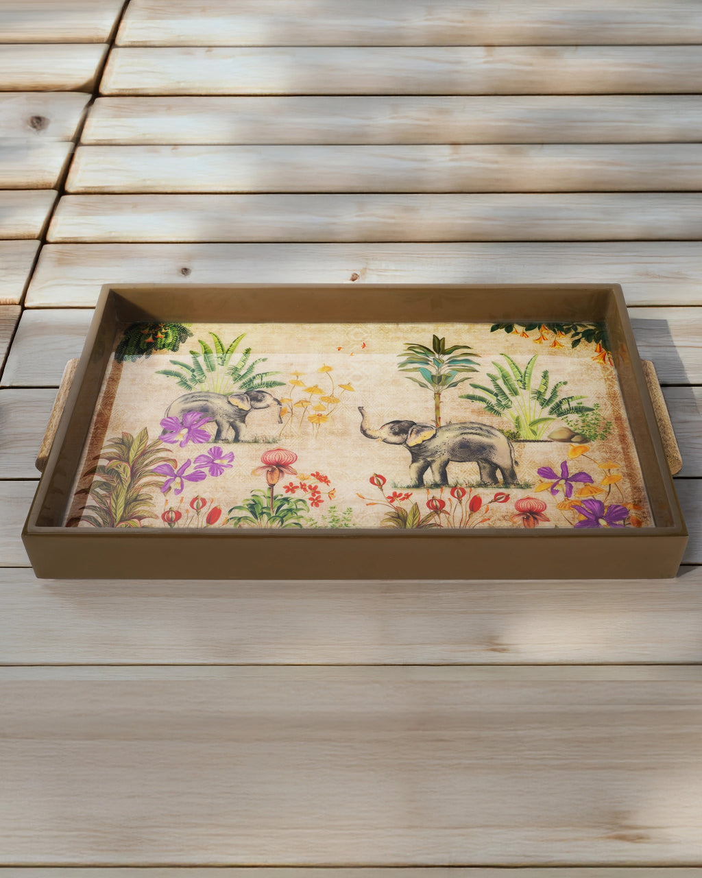 Elephant Tropical Tray- Medium