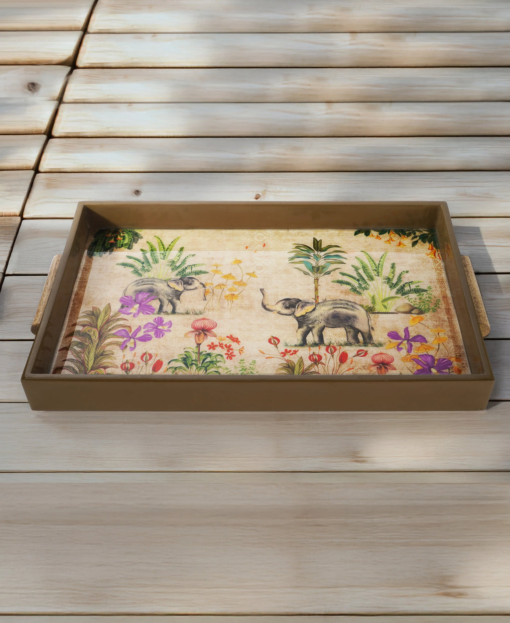 Elephant Tropical Garden Tray- Medium