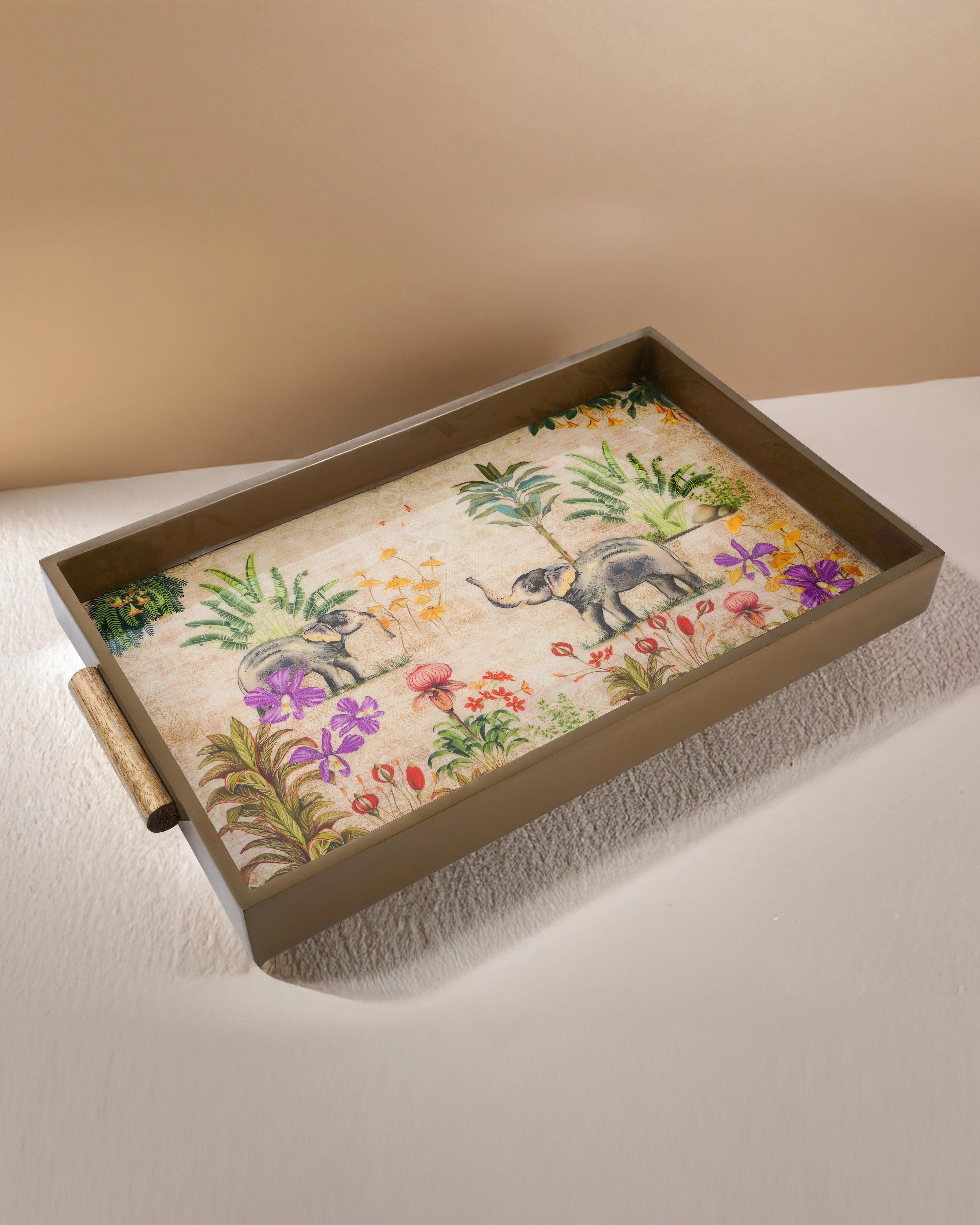 Elephant Tropical Tray- Medium