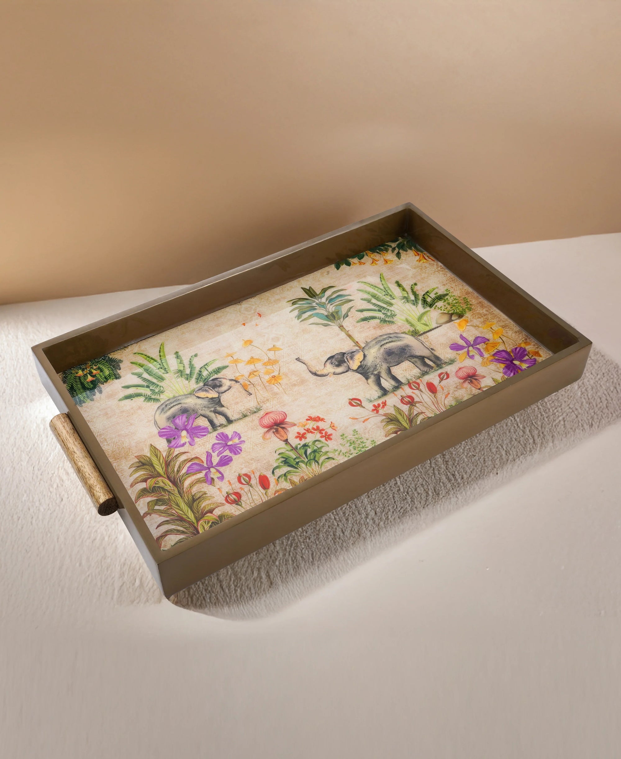 Elephant Tropical Garden Tray- Medium