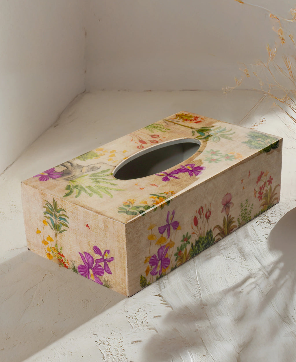 Elephant Tropical Garden Tissue Box