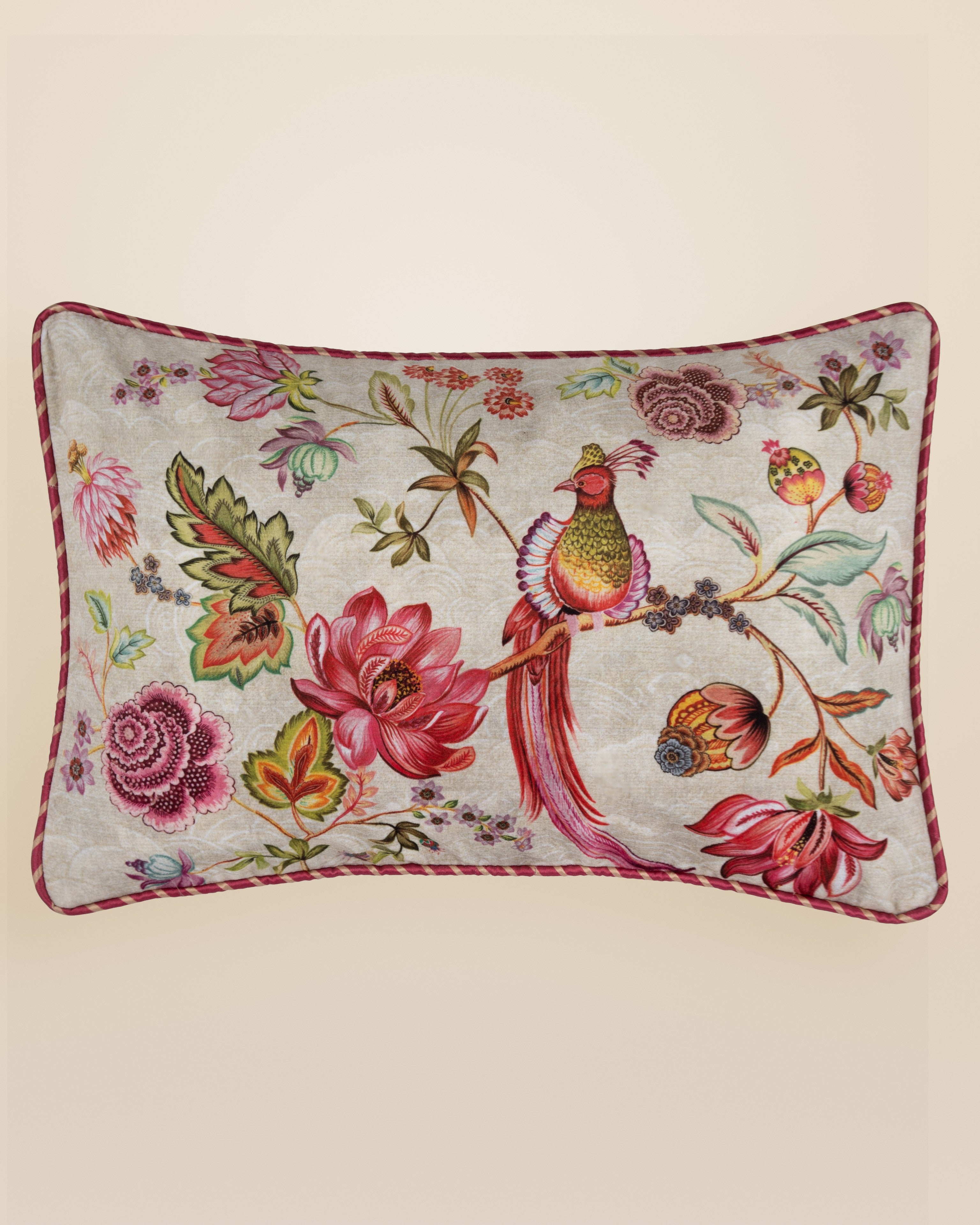 Chintz bird Cushion slim
