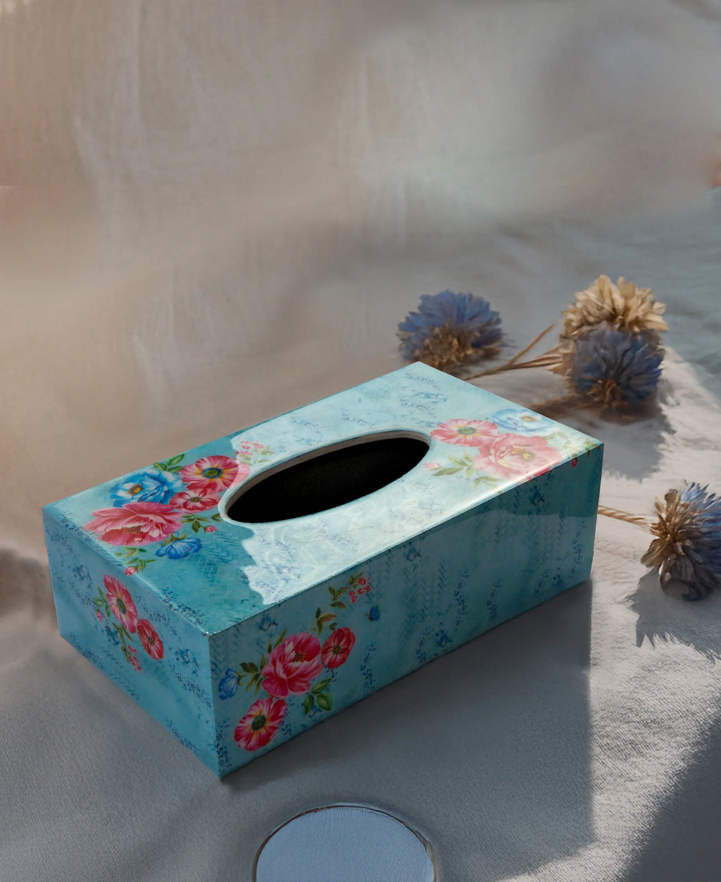Poppy Bloom Tissue Box