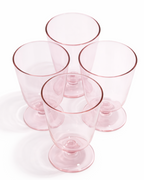 Rose Petal Bistro Glass — Set of 4
