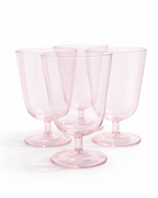 Rose Petal Bistro Glass — Set of 4