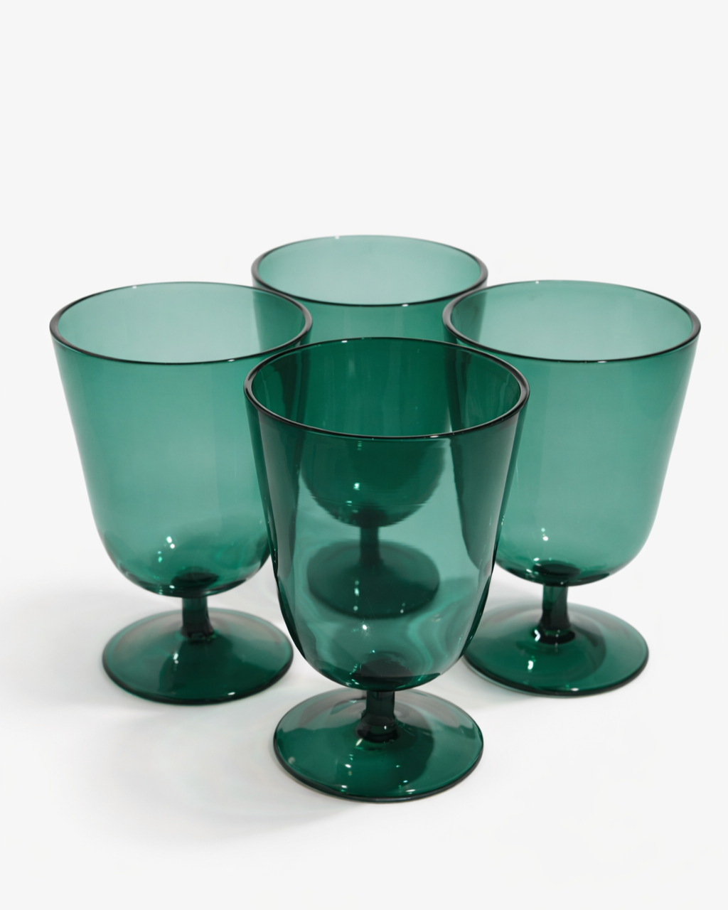 Forest Teal Bistro Glass — Set of 4