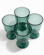 Forest Teal Bistro Glass — Set of 4