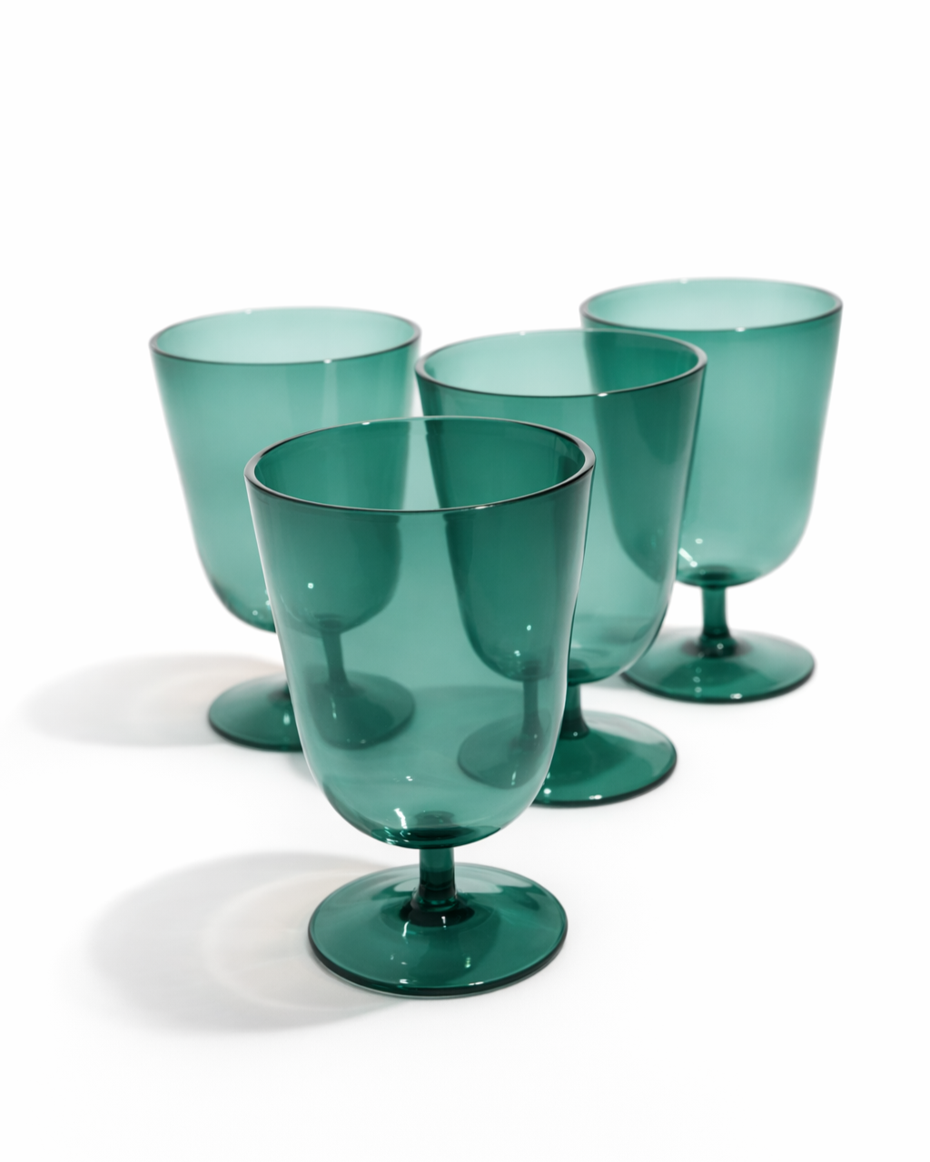 Forest Teal Bistro Glass — Set of 4