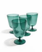 Forest Teal Bistro Glass — Set of 4