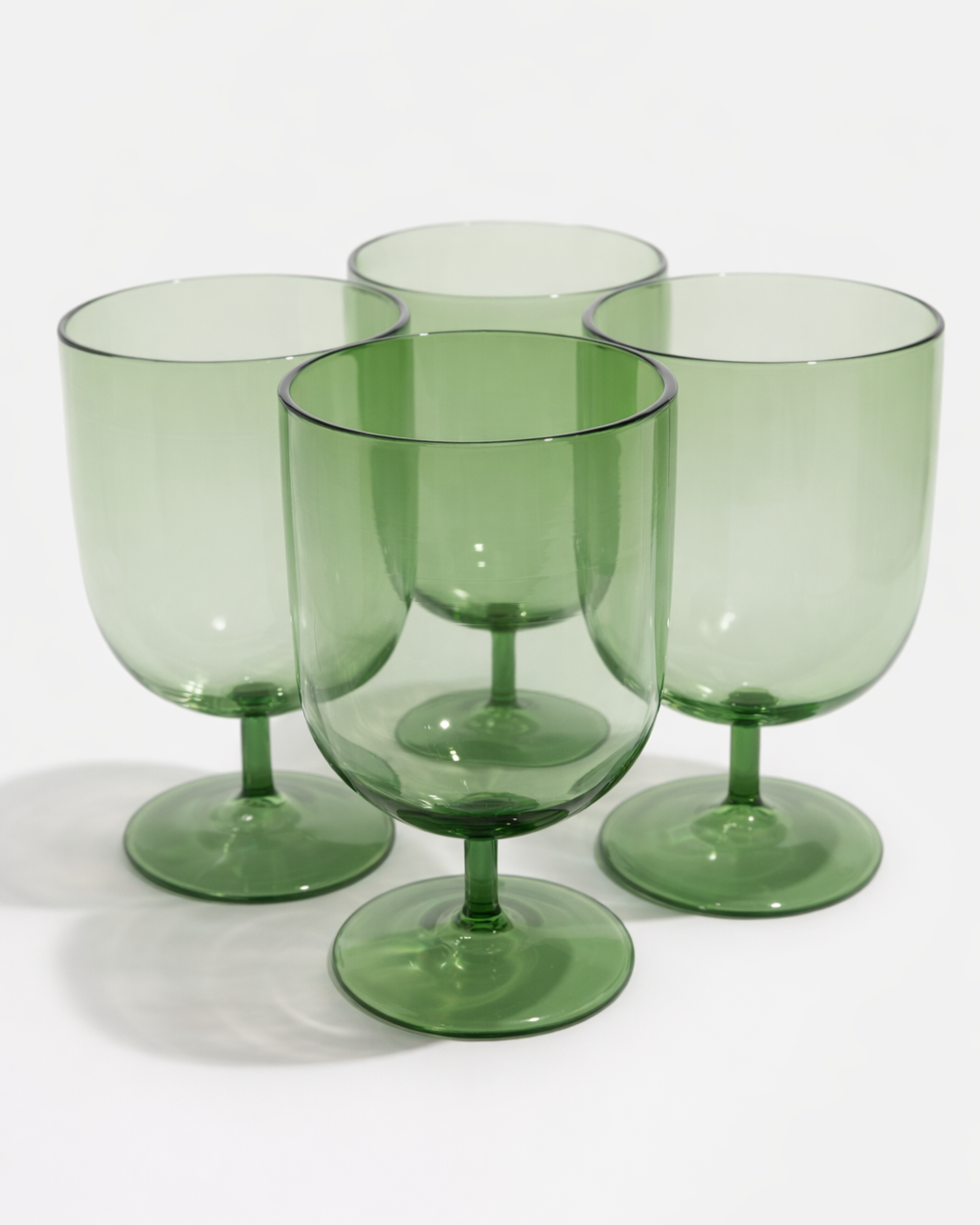 Fern Green Bistro U Glass — Set of 4