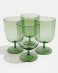 Fern Green Bistro U Glass — Set of 4