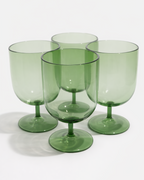 Fern Green Bistro U Glass — Set of 4