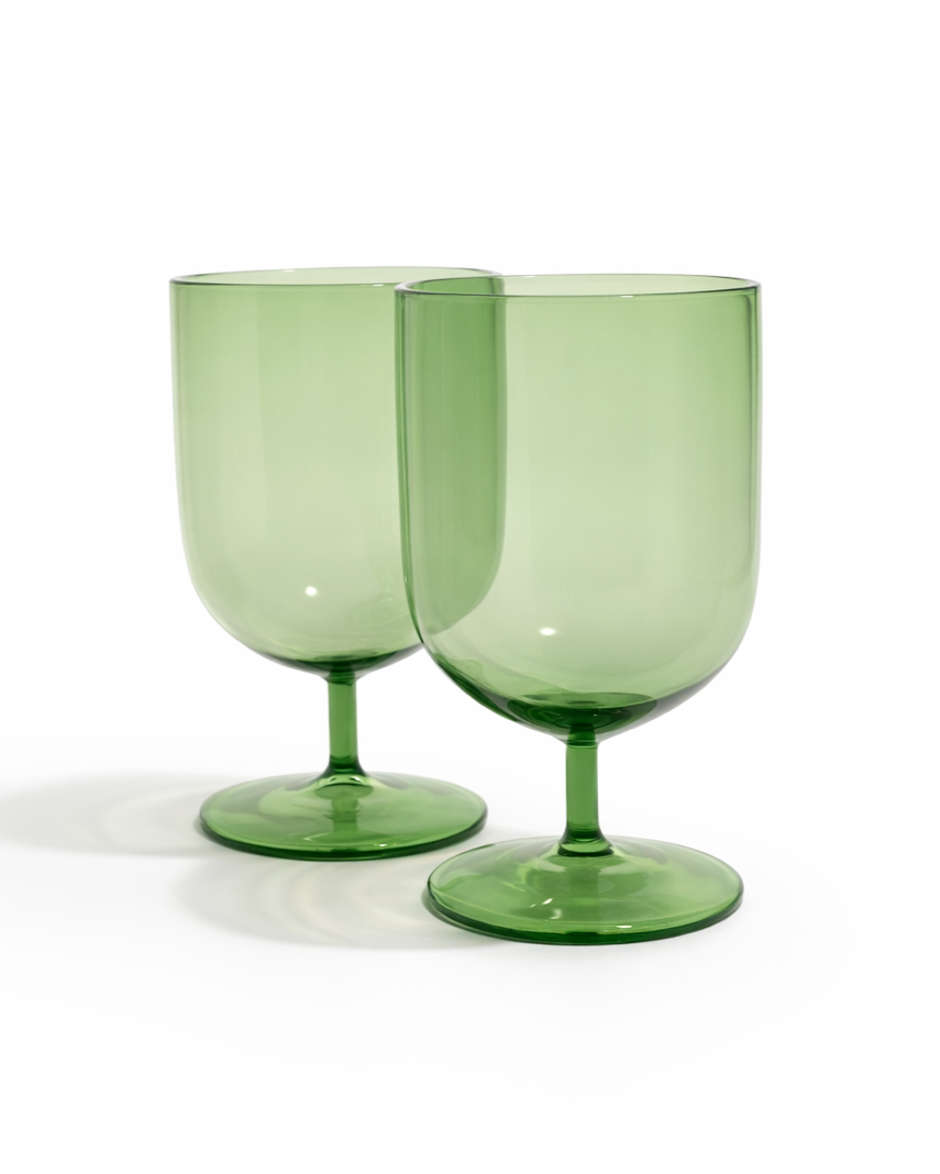 Fern Green Bistro U Glass — Set of 4