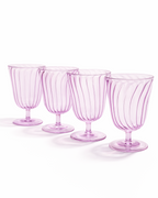 Wisteria Ribbed Goblet — Set of 4