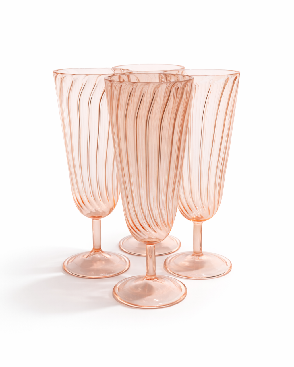 Blush Flute Champagne Glass — Set of 4