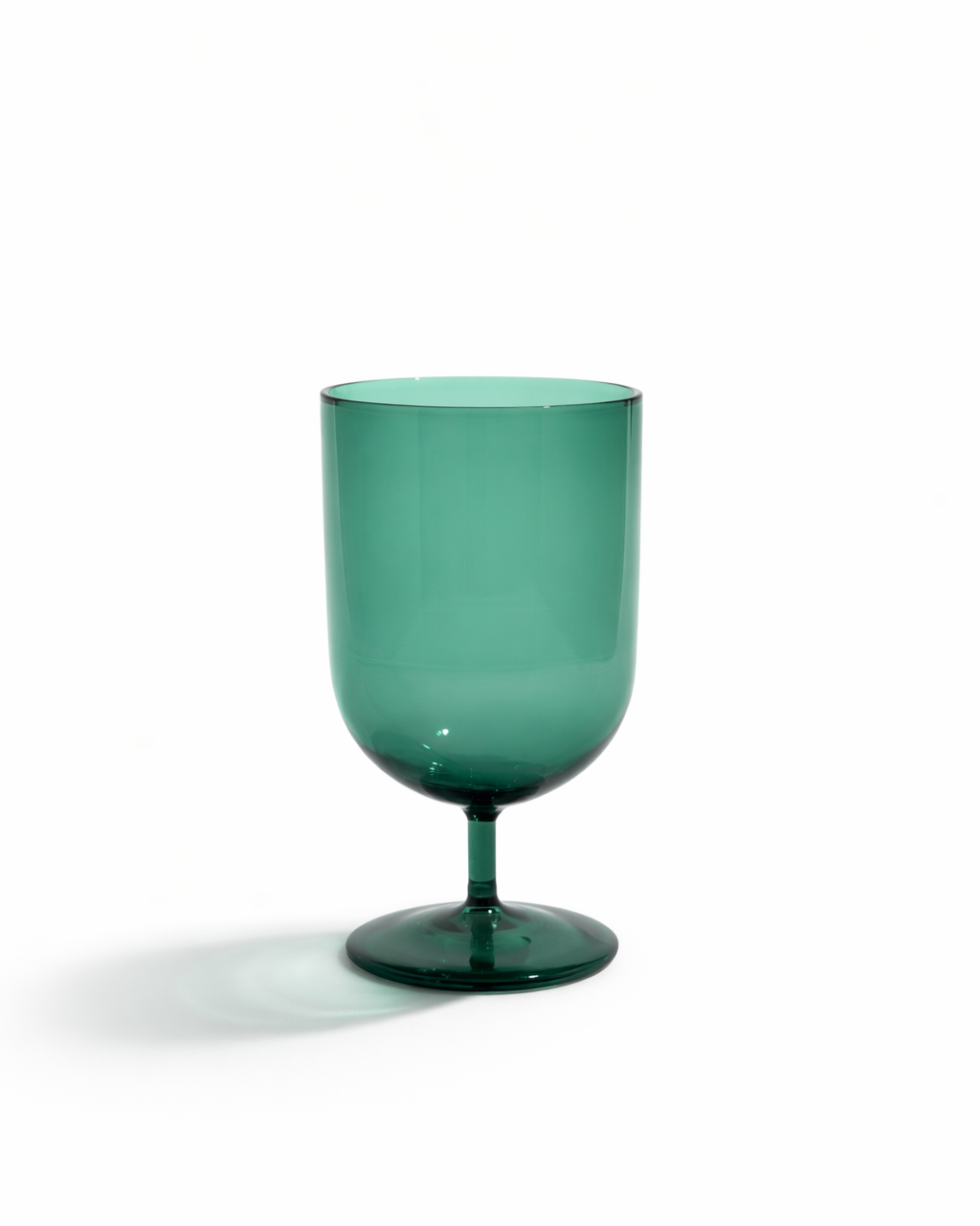 Forest Teal Bistro U Glass — Set of 4