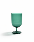 Forest Teal Bistro U Glass — Set of 4