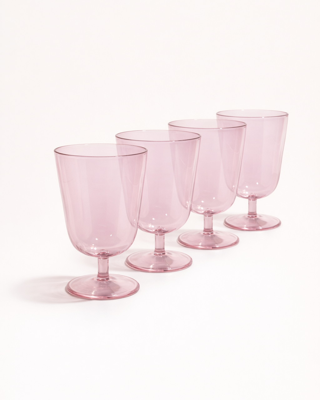 Rose Petal Bistro Glass — Set of 4