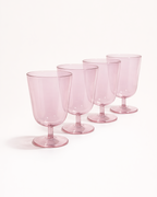 Rose Petal Bistro Glass — Set of 4