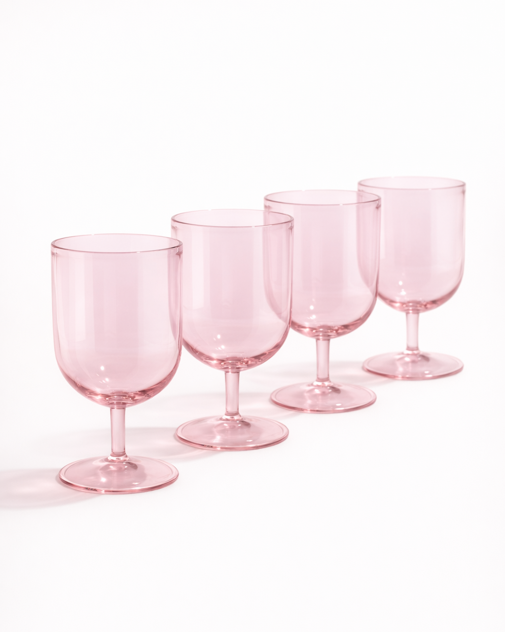 Rose Petal Bistro U Glass — Set of 4