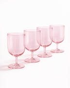 Rose Petal Bistro U Glass — Set of 4