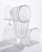 Crystal Clear Ribbed Goblet — Set of 4