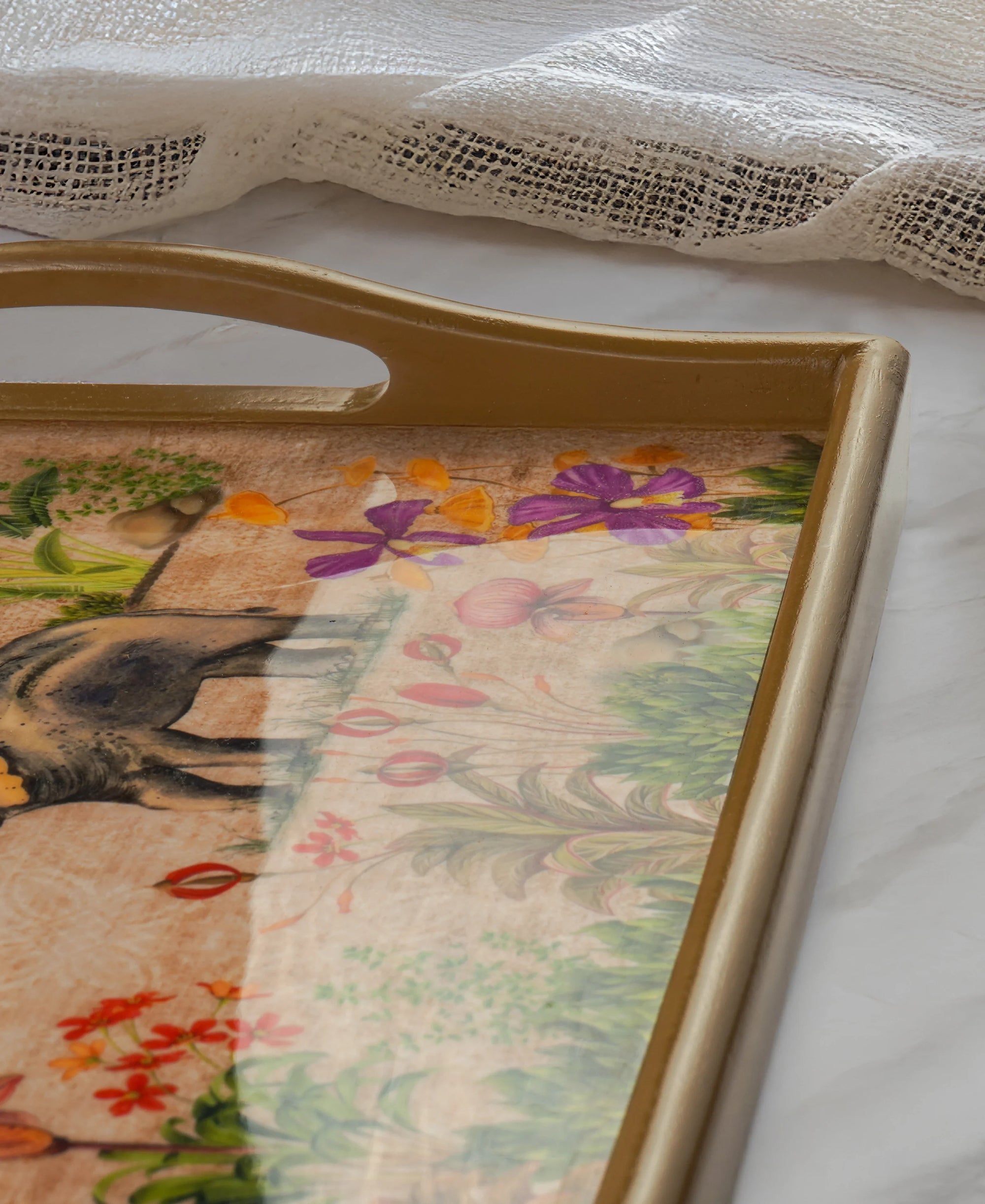 Elephant Tropical Garden Tray-Extra Large